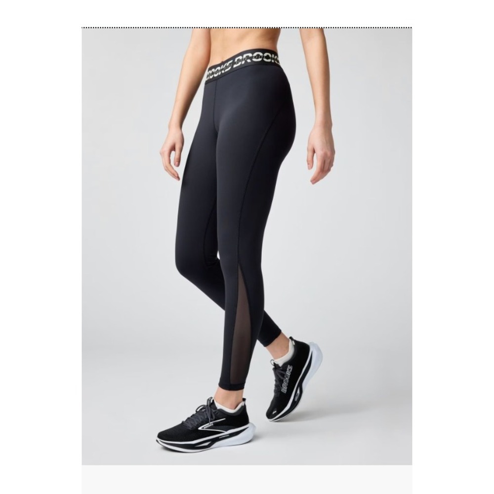 NWT Brooks Women's PR Elite Running Tight Black Sz M Leggings